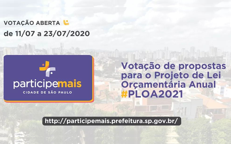 Votação que seleciona propostas para cidade de São Paulo vai até 22 de julho