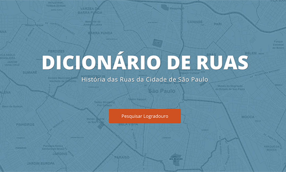 Edital para ampliação e construção coletiva do Dicionário de Ruas de São Paulo está no ar